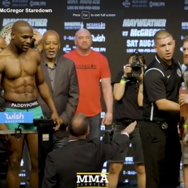 Connor McGregor Seems A Little Excited To See Mayweather In His Underwear
