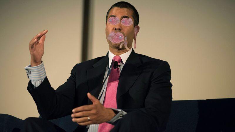 OC Ajit Pai With His Face Made Of Cummy Vaginas And Buttholes